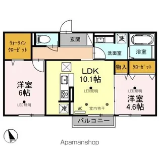 ソレイユ町屋【1階】の間取り