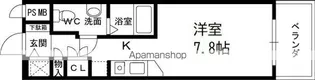 エスリード御堂筋梅田【14階】の間取り