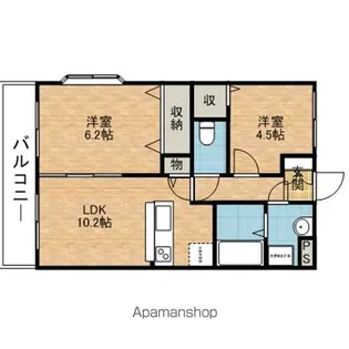 ファミールヴィラ深芝Ⅰ号館【206号室】の間取り