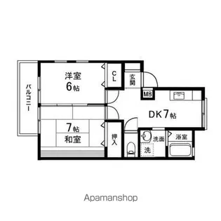 パークサイド泉【103号室】の間取り