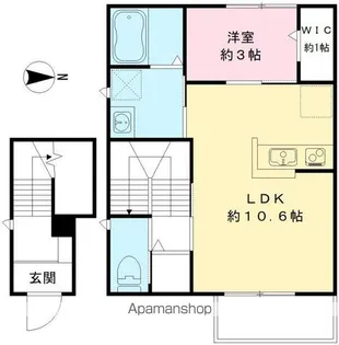 BELLE JIANG Ⅱ【201号室号室】の間取り