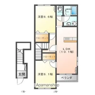 アラモード ガーデン【206号室】の間取り