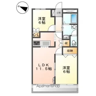 ロイヤルヒルズ【4階】の間取り