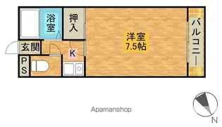 ハイツキシダ【308号室】の間取り