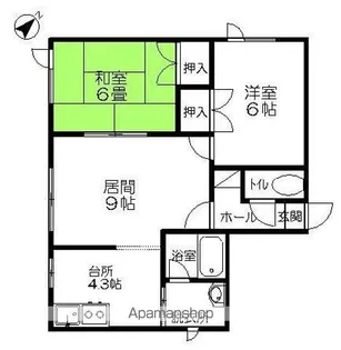 ハイツリラ【201号室】の間取り