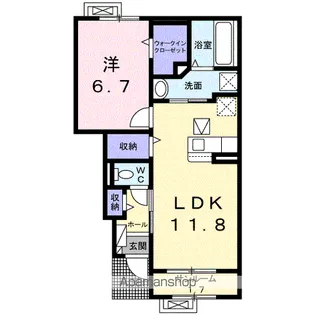 サニー セイバリ Ⅵ【1階】の間取り