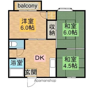 シャルムカミスABC【C101号室】の間取り