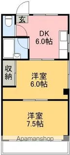 グランドコーポ高須【203号室】の間取り