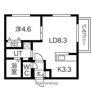 ブランシャール宮の沢WEST【4階】の間取り