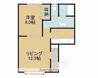 レジデンスキクタ【102号室】の間取り