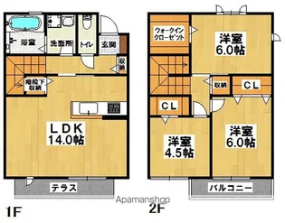 カーサ・カルテット【2階】の間取り