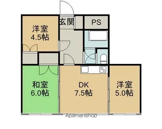 ロイヤル宮の森【3階】の間取り