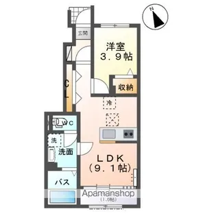 秋千秀【102号室】の間取り