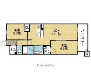 ラシュレ北浜【903号室】の間取り