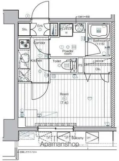 プレミアムキューブ文京江戸川橋MO【2階】の間取り