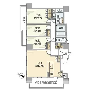 プレミスト東山公園【3階】の間取り