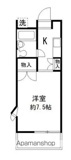 アパルト栗山【1階】の間取り