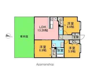 LEGEND小笹【1階】の間取り