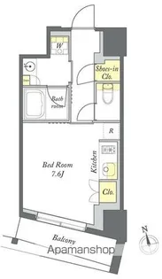 プライムメゾン清澄白河【4階】の間取り