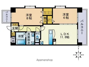 レカン【3階】の間取り