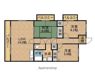コンフォート萩【3階】の間取り