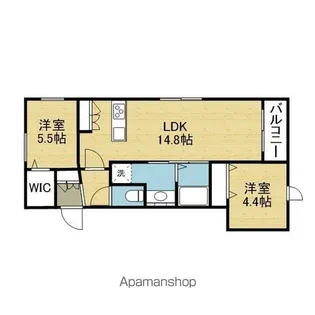 へーベルメゾン上町【3階】の間取り