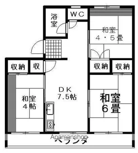 江戸マンション【4階】の間取り
