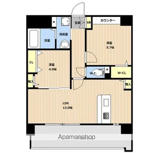 LIBTH博多空港通り【205号室】の間取り