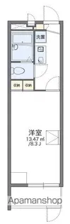 レオパレス油ヶ渕【106号室】の間取り