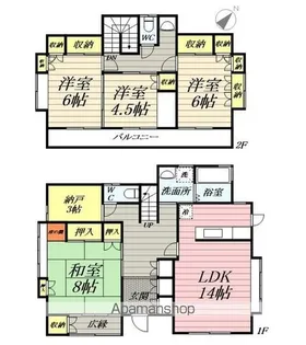 埼玉県八潮市大字木曽根【一戸建】の間取り