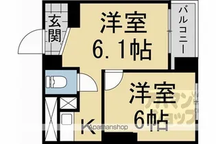 二条プラザ【615号室】の間取り