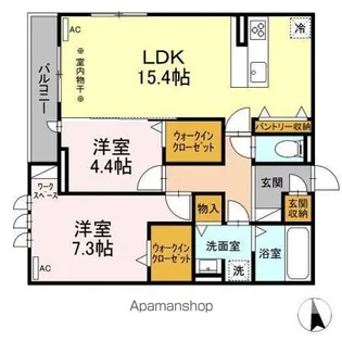 あいグラン・三島駅 B棟【B301号室】の間取り
