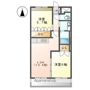 エトワール・シエル【207号室】の間取り