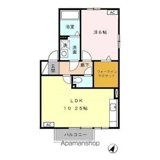 エバードリーム【1階】の間取り