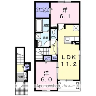 レジデンス・サンリット Ⅰ【2階】の間取り