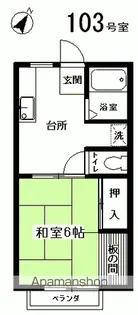 コーポ壱番館【101号室】の間取り