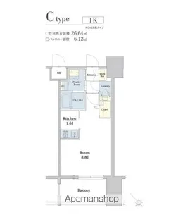 エンクレスト博多駅南SHARE【11階】の間取り