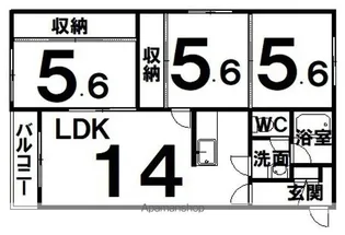 ヴェルデュール柏林台【401号室】の間取り