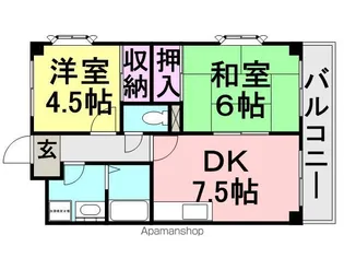ラフォーレ塚口【206号室】の間取り