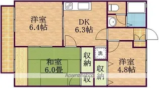 レジデンスヒルトップ Ⅴ【1階】の間取り