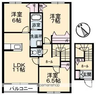 カサ・モーヴ【2階】の間取り