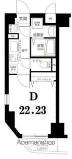 グリフィン・品川大井【1301号室】の間取り