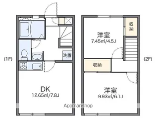 滋賀県近江八幡市安土町上豊浦【テラスハウス】の間取り