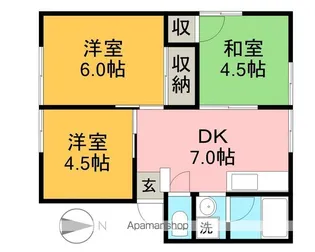 MK ハイツ A棟【1階】の間取り