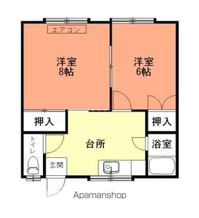 2DKの間取り画像