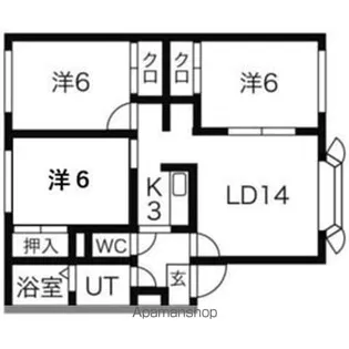 グレースパーク厚別北D【202号室】の間取り