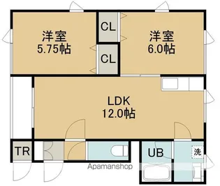 フロストアッシュ柳町(フロストアッシュヤナギマチ)【101号室】の間取り