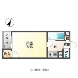 ラフォーレ大橋【203号室】の間取り