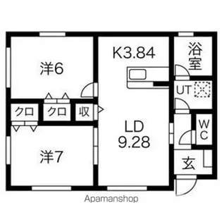 サンセールD棟【1階】の間取り