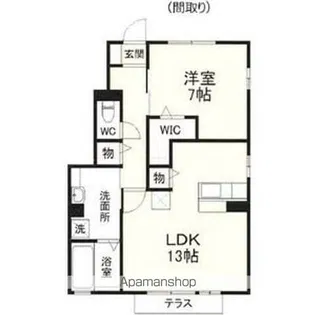 ワダニシムジュー【1階】の間取り